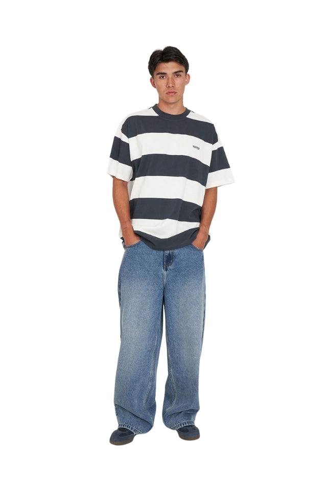 Benson Block Tee - Asphalt/chalk