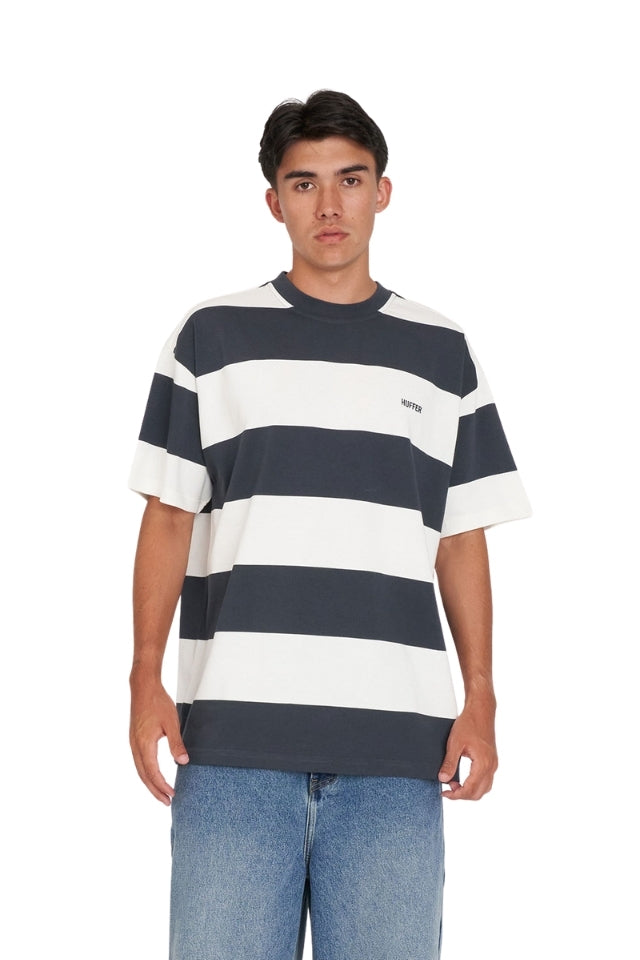 Benson Block Tee - Asphalt/chalk