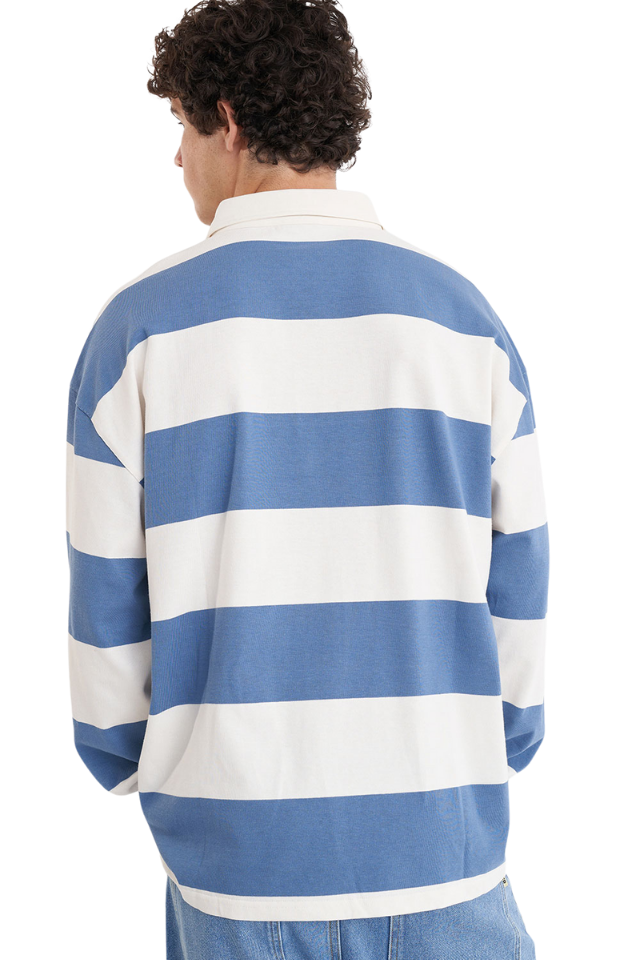 Benson Ls Grand Rugby - Chalk Denim