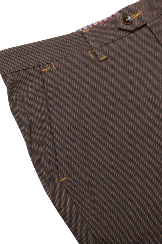 Soho Birdseye Brown Chinos