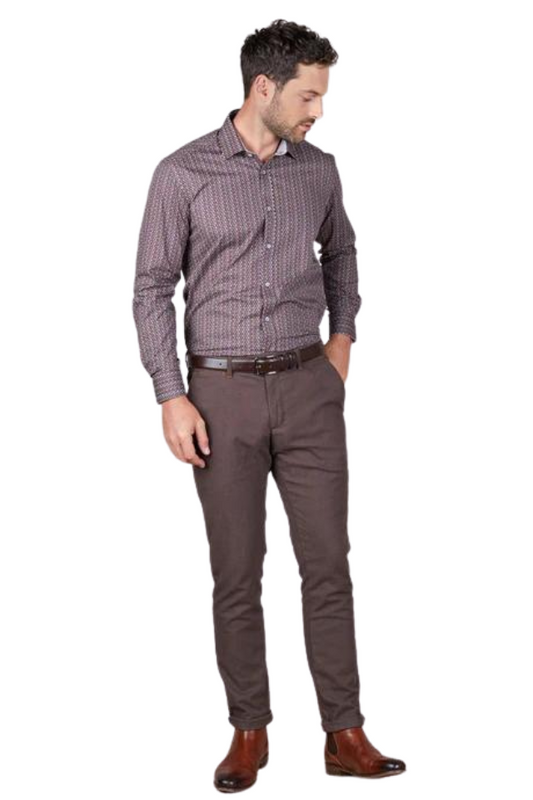 Soho Birdseye Brown Chinos