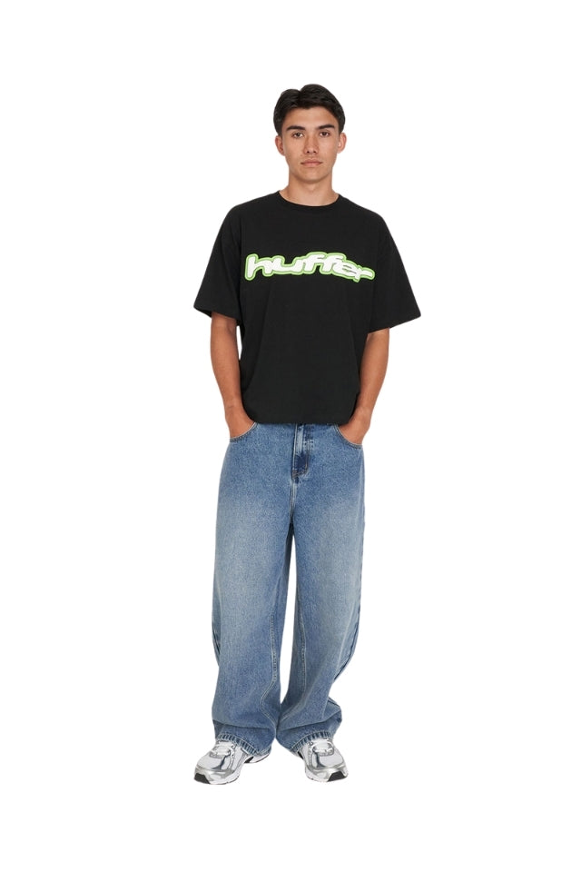 Block Crop Tee 220/omni - Black