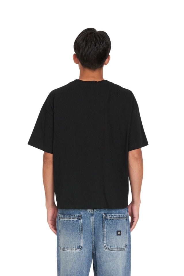 Block Crop Tee 220/omni - Black