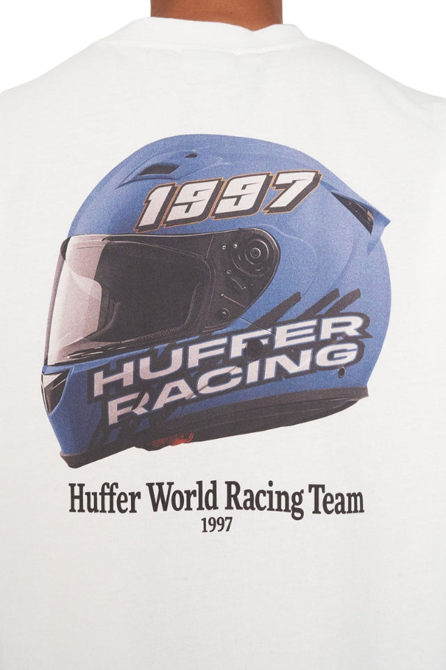 Block Crop Tee 220/pit Stop - Chalk