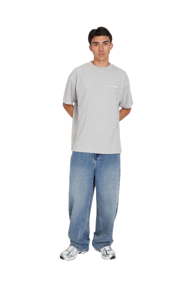 Block Tee 220/omni - Grey Marle