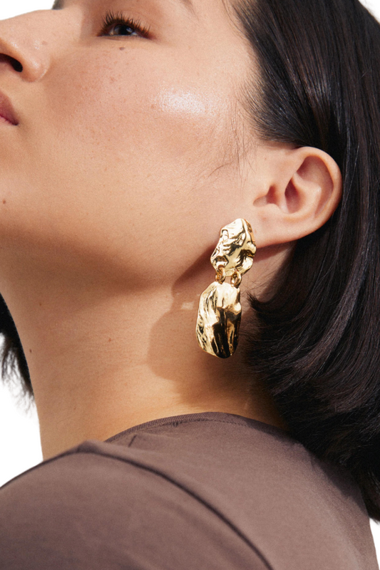 Bloom Recycled Earings - White