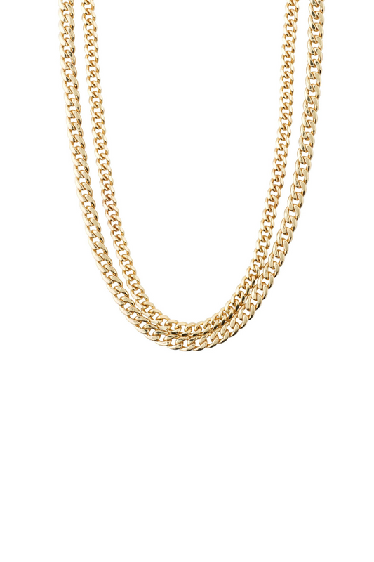 Blossom Recycled Curb Chain Necklace 2-in-1