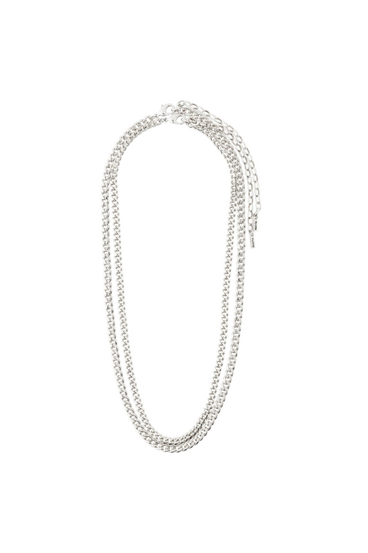 Blossom Recycled Curb Chain Necklace 2-in-1