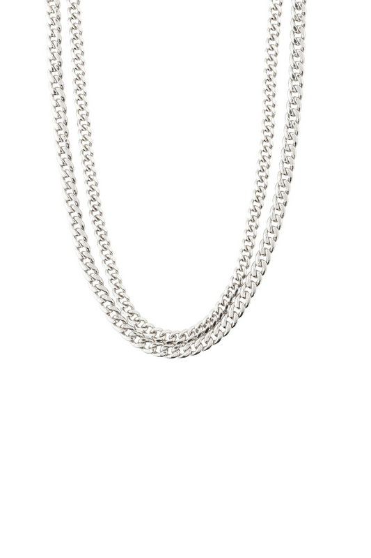 Blossom Recycled Curb Chain Necklace 2-in-1