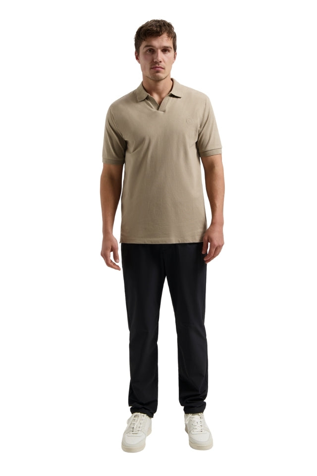 Bowie V-Neck Polo - Timber Wolf