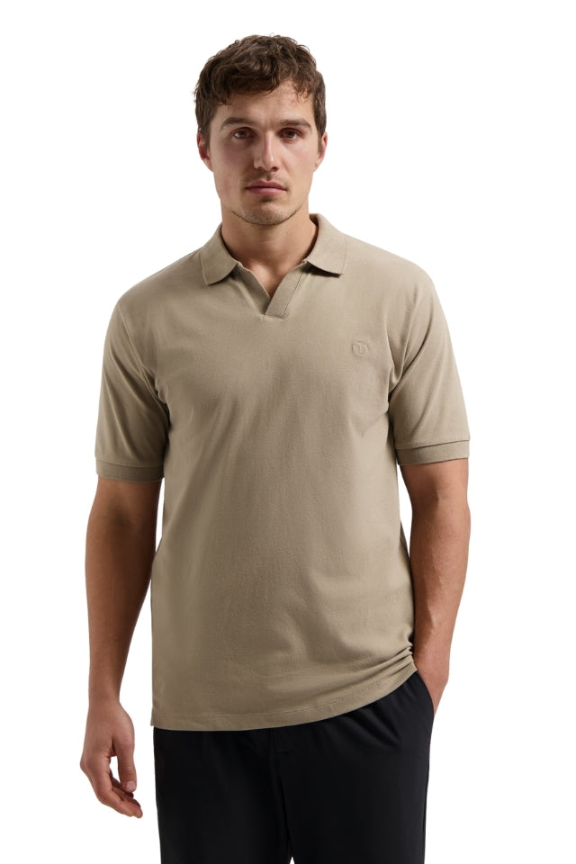Bowie V-Neck Polo - Timber Wolf