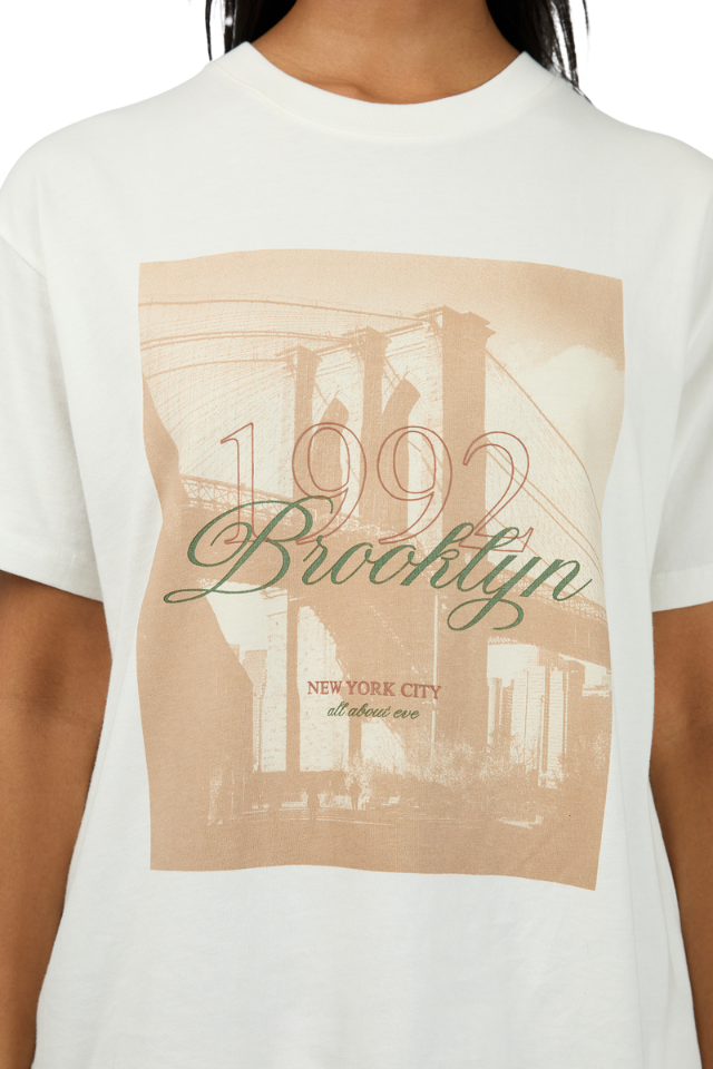 Brooklyn Oversized Tee - Vintage White