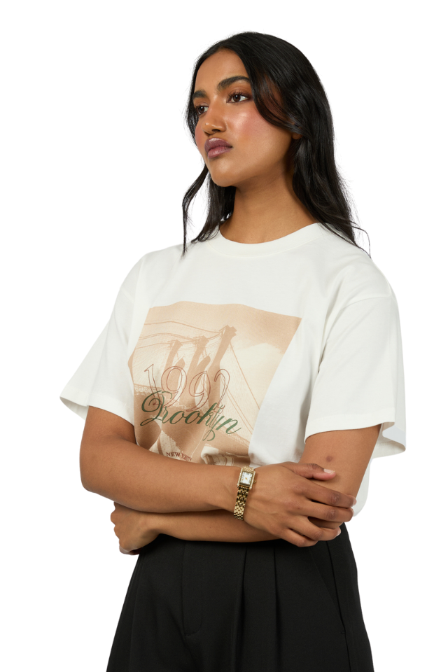 Brooklyn Oversized Tee - Vintage White