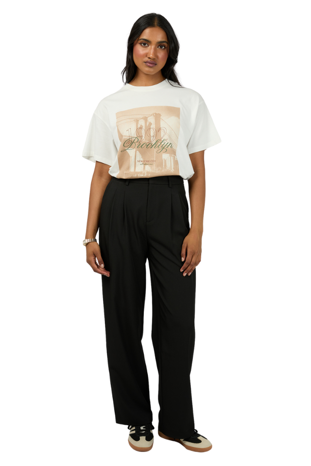 Brooklyn Oversized Tee - Vintage White