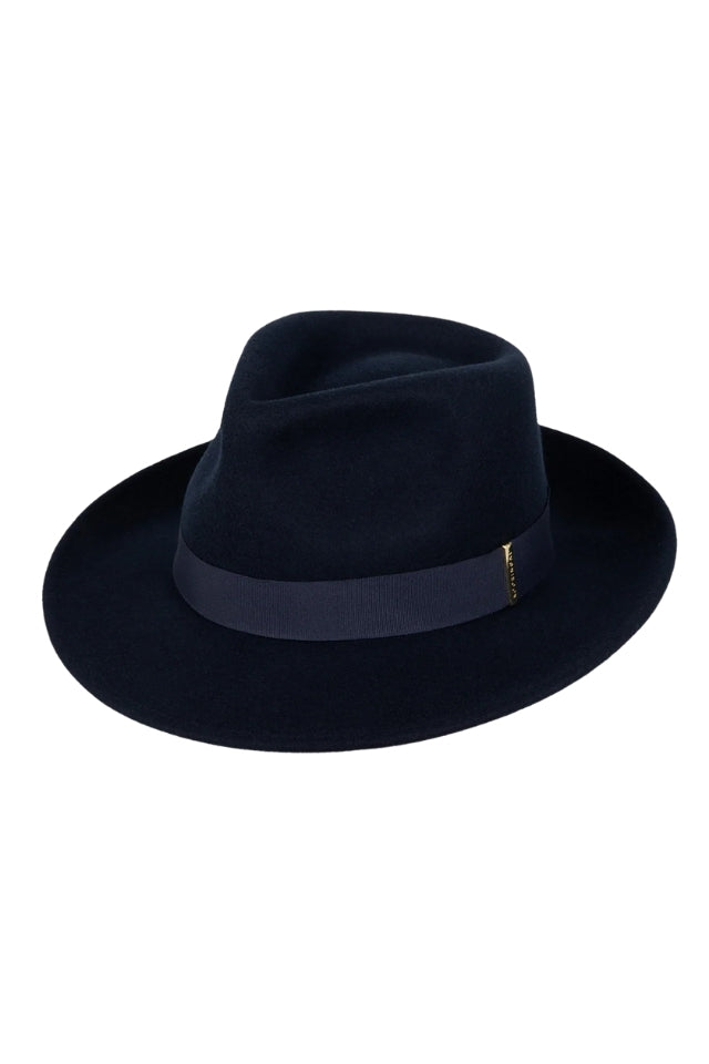 Brunswick Mid Brim Fedora - Navy
