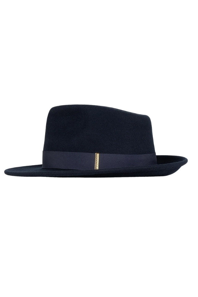 Brunswick Mid Brim Fedora - Navy