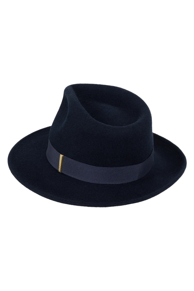 Brunswick Mid Brim Fedora - Navy
