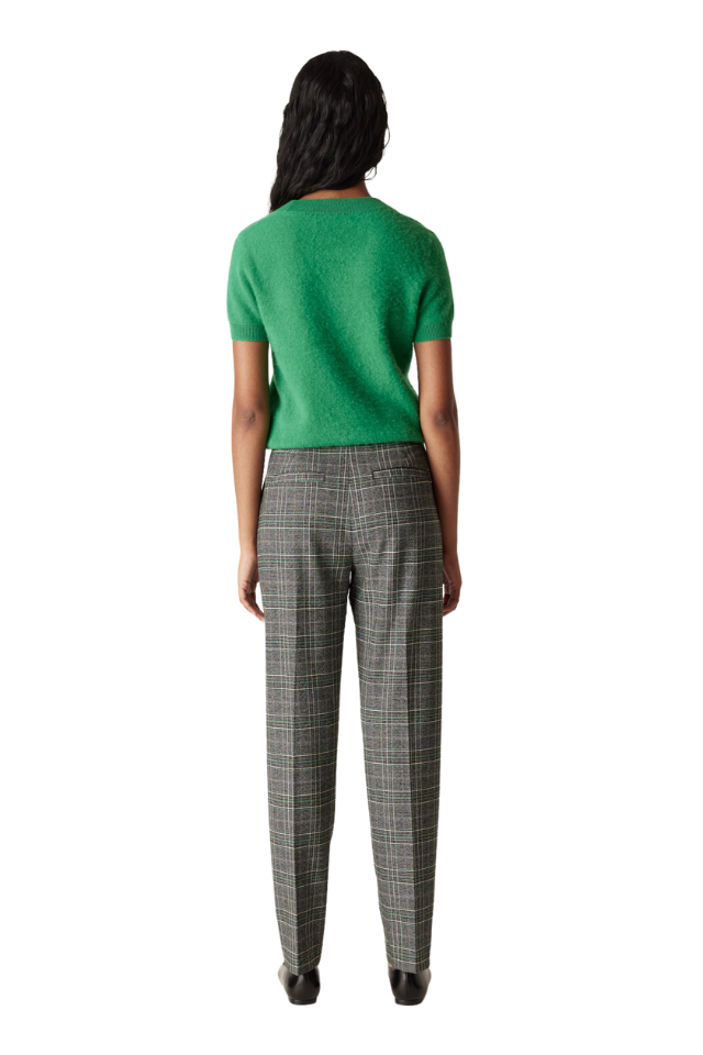 Brushed Pure Cashmere Tee - Jade Green