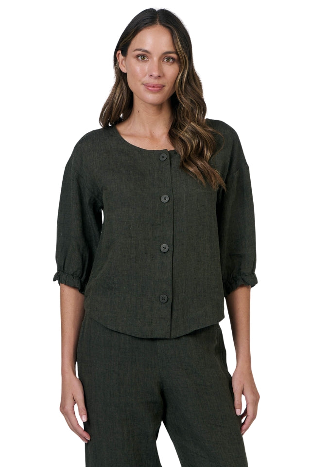 Button Top - Licorice