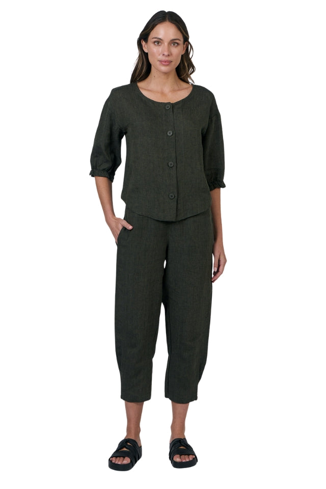 Button Top - Licorice