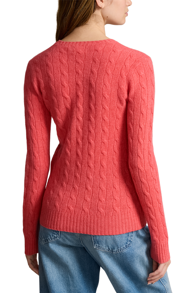 Cable Knit Cashmere Jumper - Rosette Heather