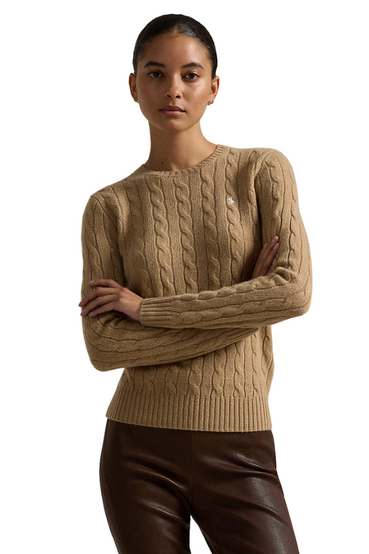 Cable Knit Sweater - Collection Camel Melange