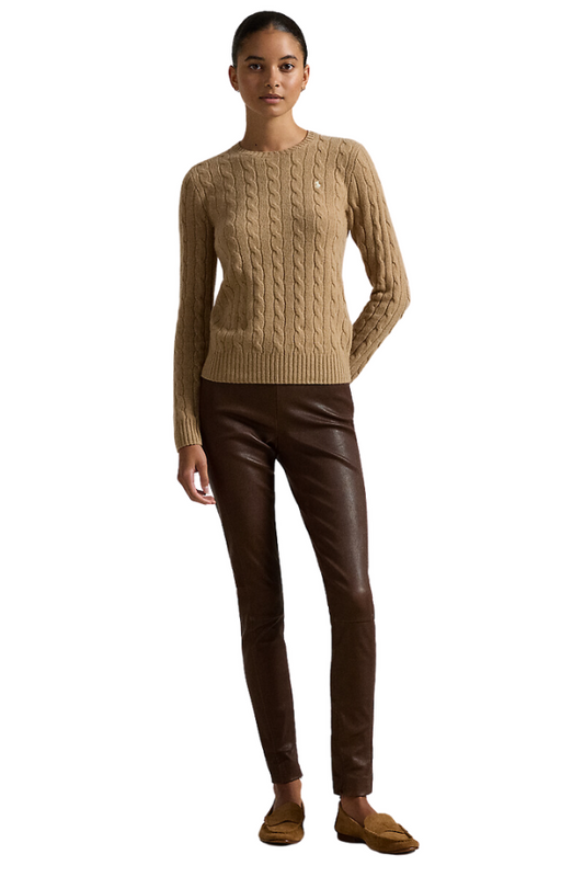 Cable Knit Sweater - Collection Camel Melange