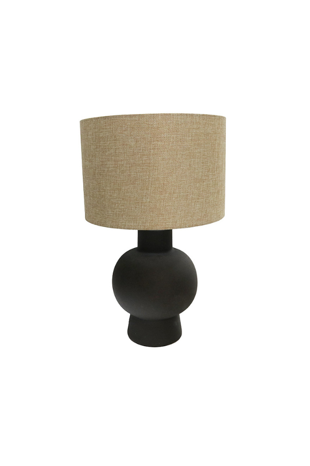 Cadenza Table Lamp - Stone, Natural Shade