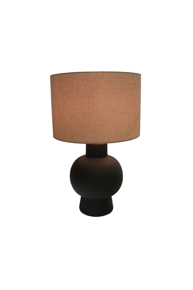 Cadenza Table Lamp - Stone, Natural Shade