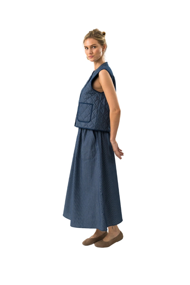 CairoLL Quilted Vest - Dark Blue