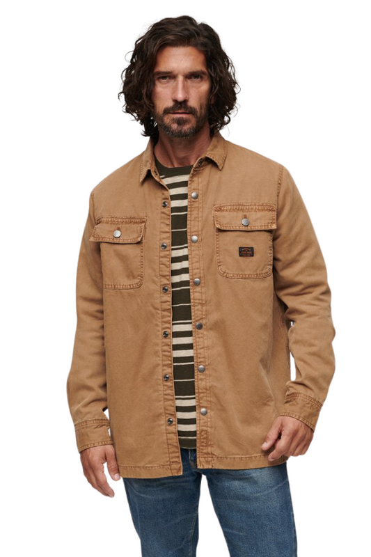 Canvas Workwear Overshirt - Classic Tan Brown