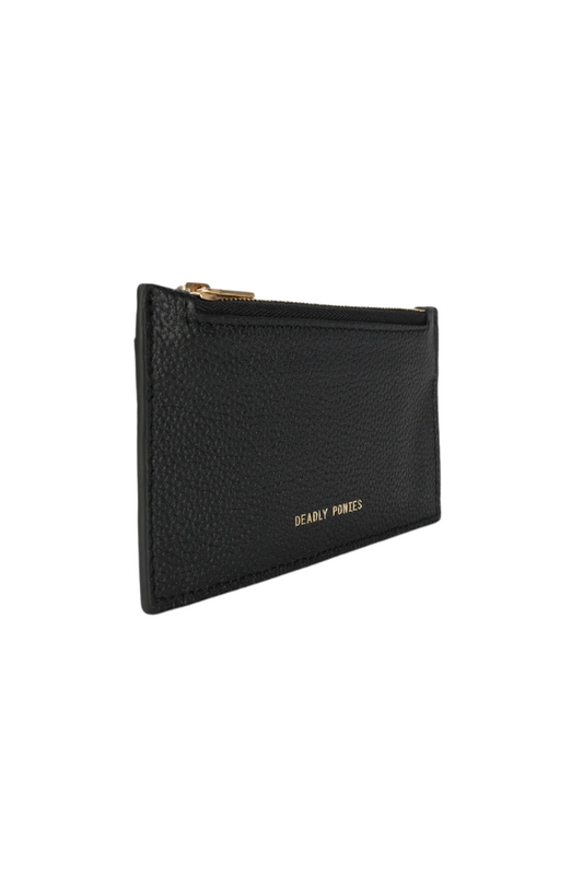 Card Holder - Black/Brass