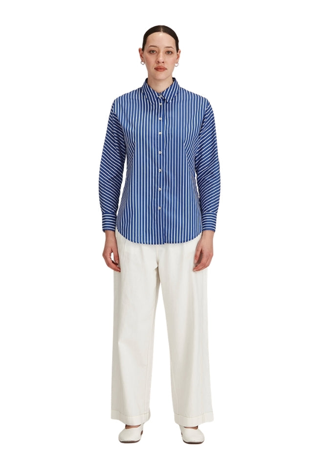 Carerra Stripe Shirt - Cobalt Stripe