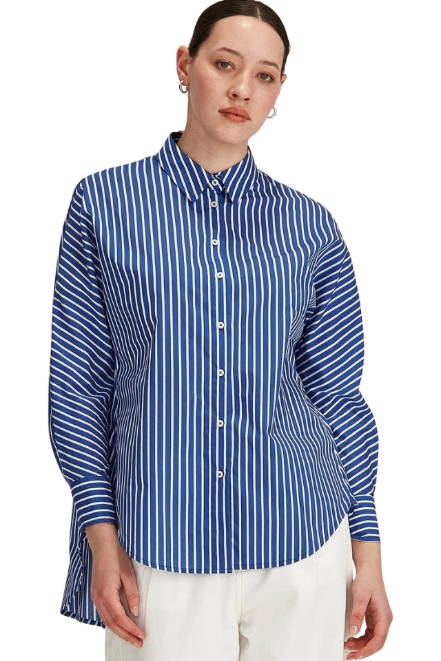 Carerra Stripe Shirt - Cobalt Stripe