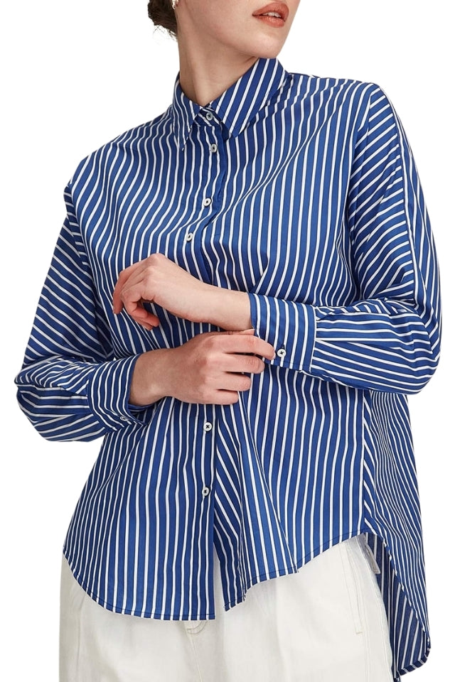 Carerra Stripe Shirt - Cobalt Stripe