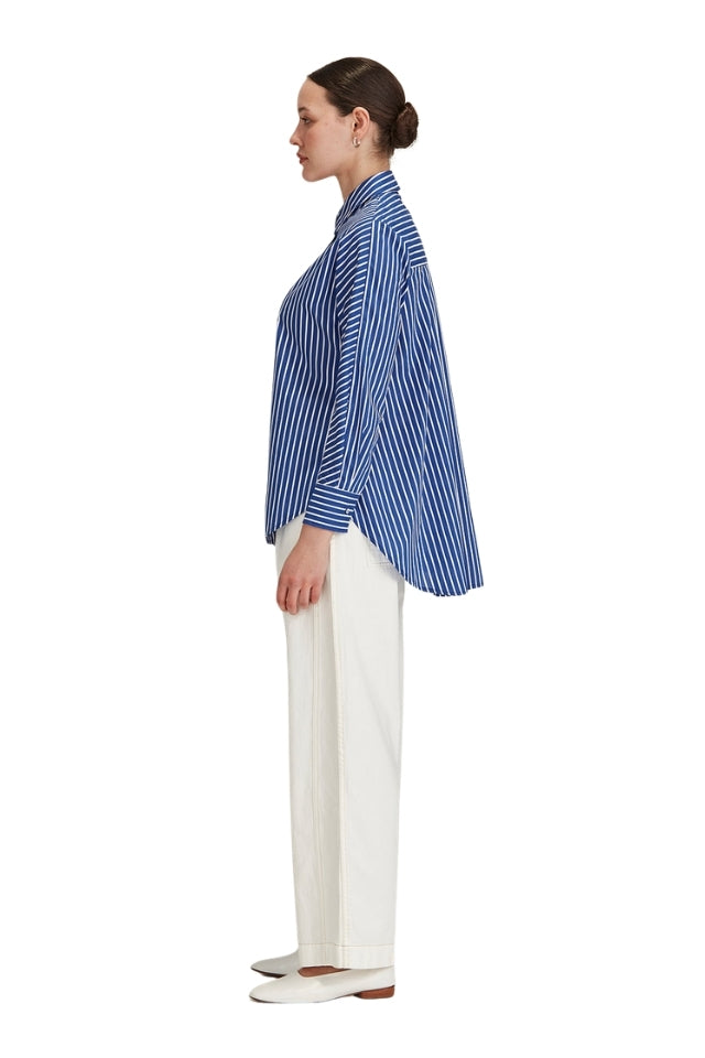 Carerra Stripe Shirt - Cobalt Stripe