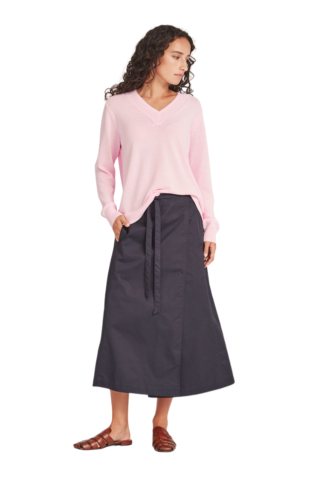 Carnival V Neck Sweater - Pink Sorbet