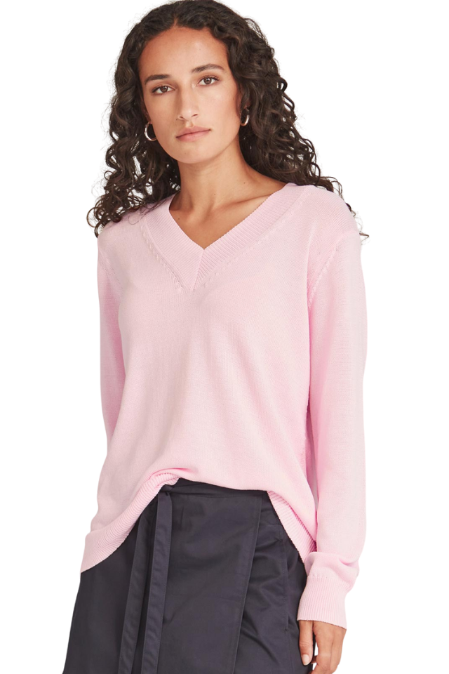 Carnival V Neck Sweater - Pink Sorbet