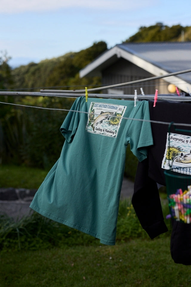 Casting & Mending Tee - Vintage Teal