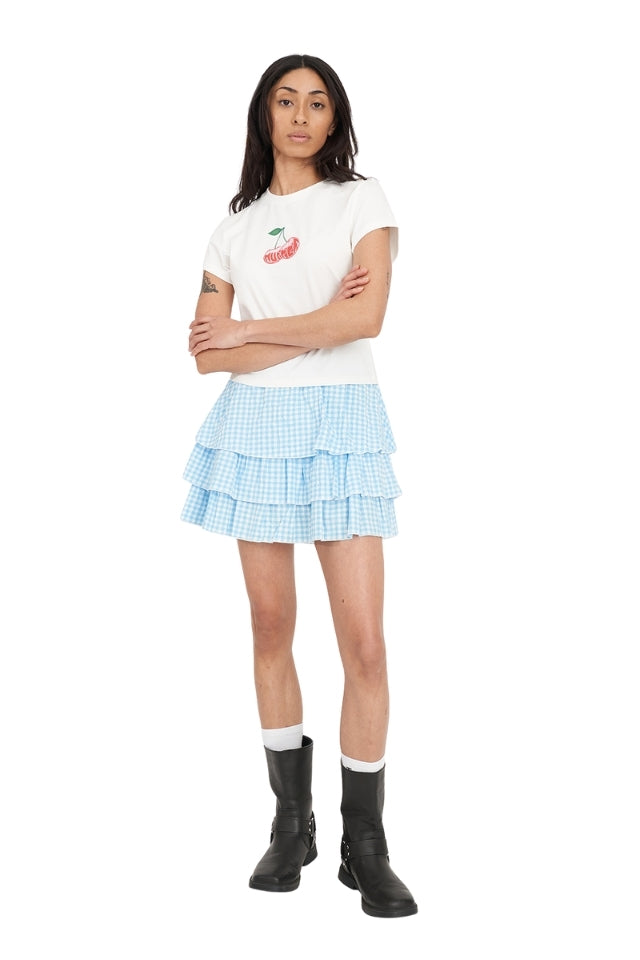Catalina Rara Mini Skirt - Blue/Chalk