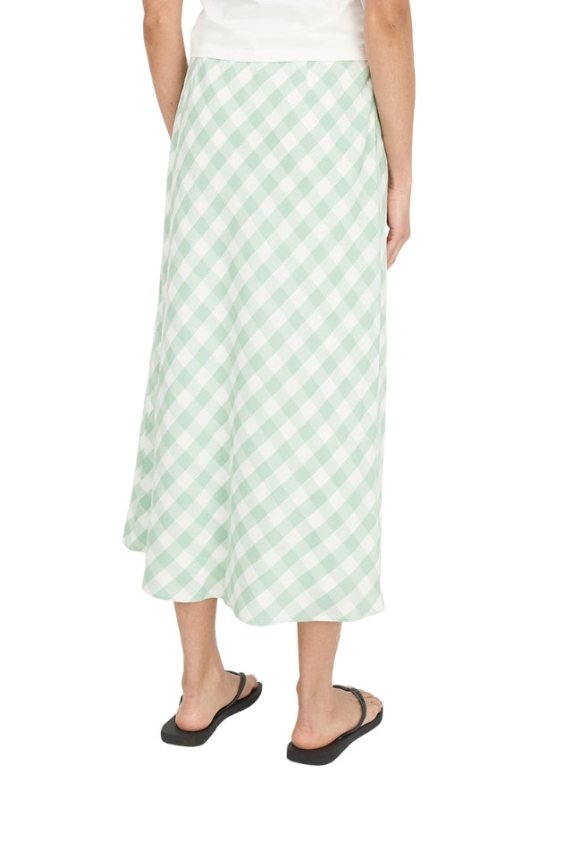 Celine Lila Midi Skirt - Matcha/Chalk