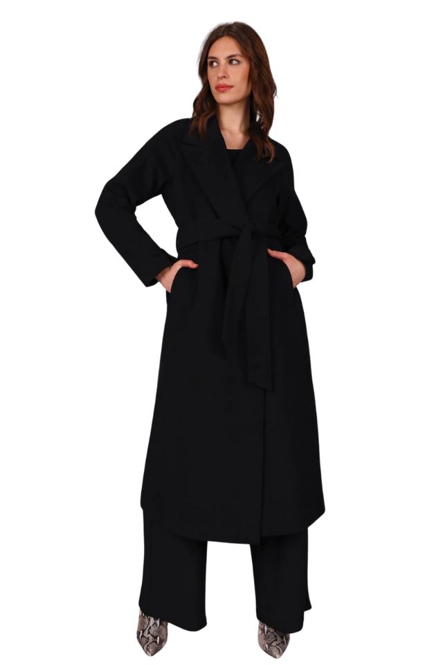 Chief Wool Belted Wrap Coat