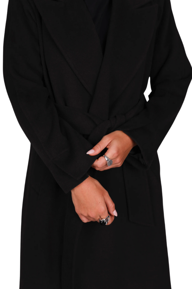 Chief Wool Belted Wrap Coat