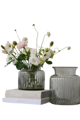 Classic Ribbed Vase - Wide