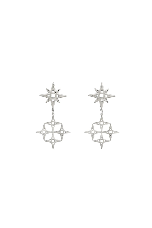 Constellation Mini Earrings | Platinum