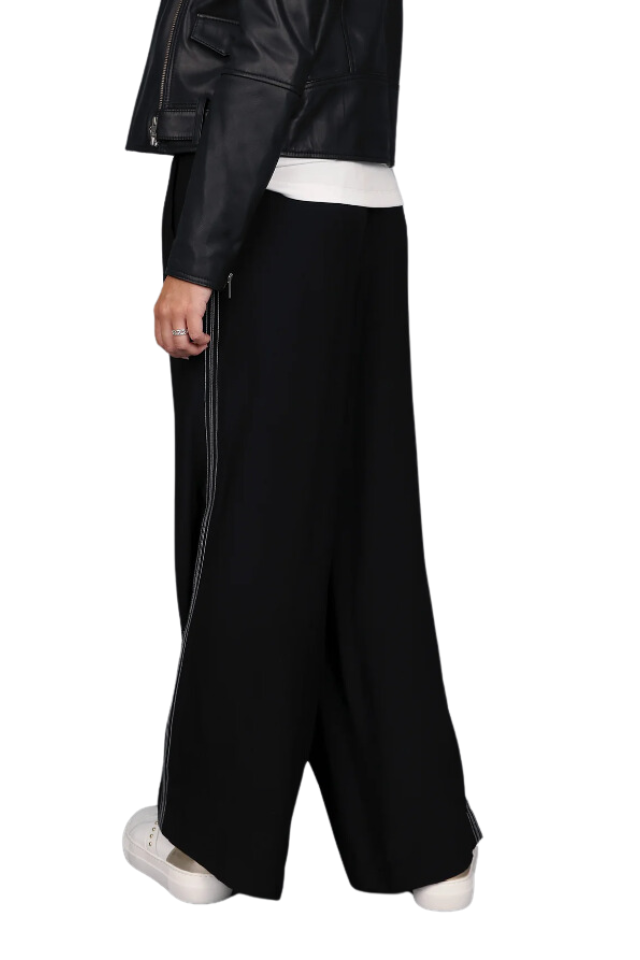 Contrast Wide Leg Pant