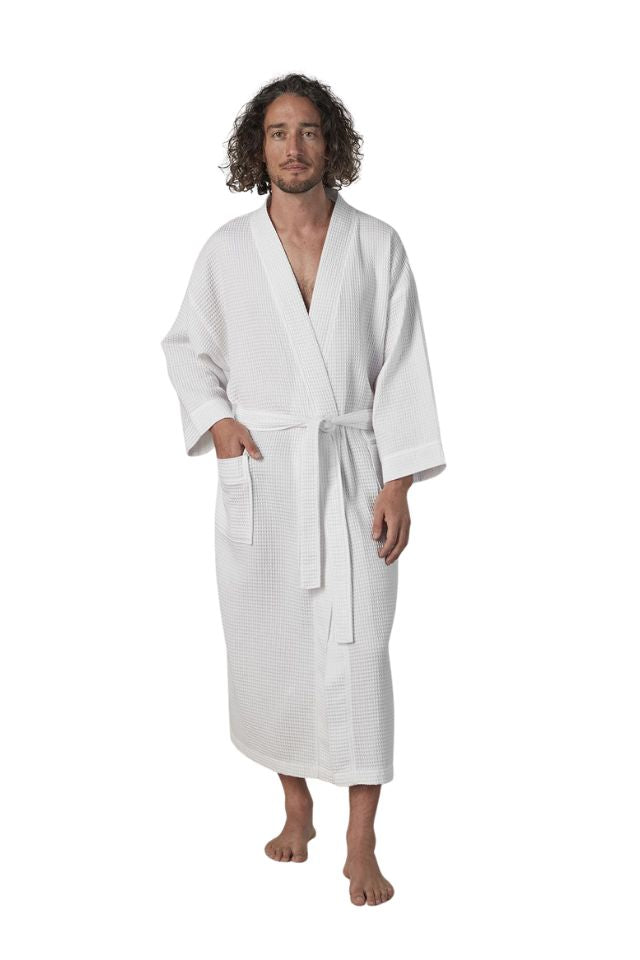 Waffle Robe - White