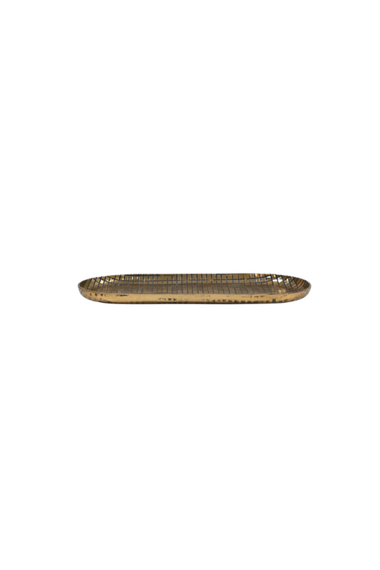 Oval Small Tray - Vintage Brass Finish