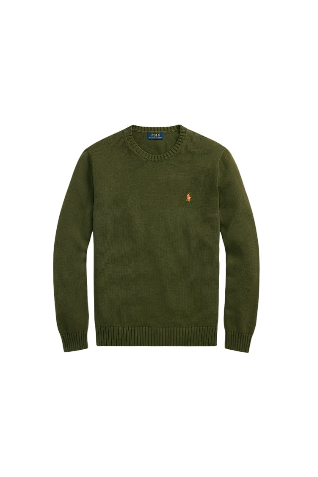 Cotton Crewneck Sweater - New Olive