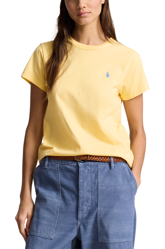 Cotton Jersey Crewneck T-shirt - Corn Yellow